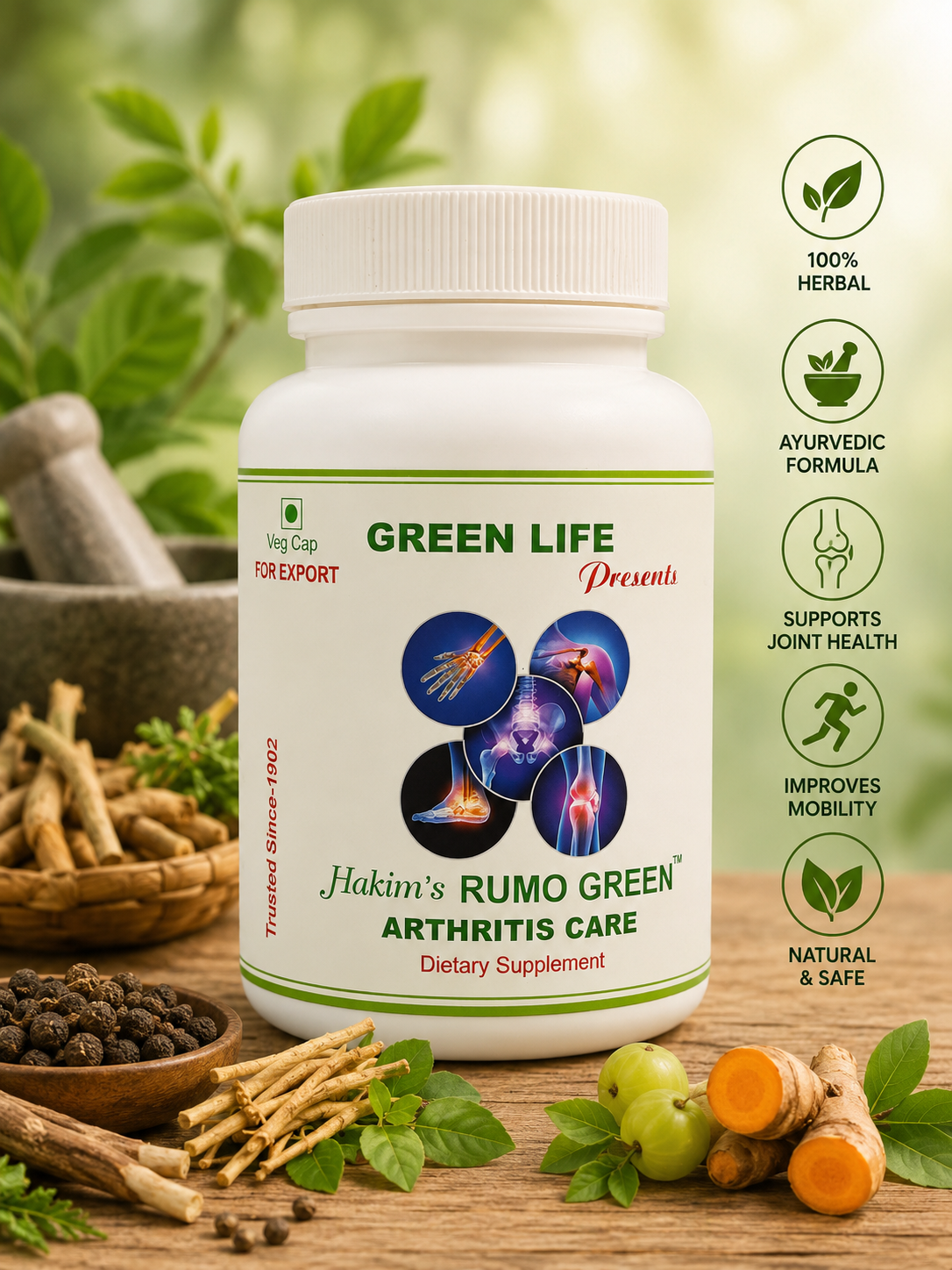 Hakim’s RUMO Green – Joint Mobility & Flexibility Support